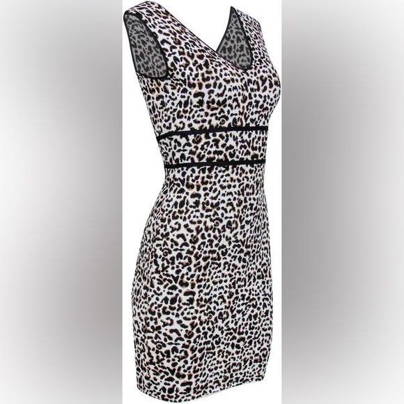 Leopard Print Body con Dress - Picture 2 of 6